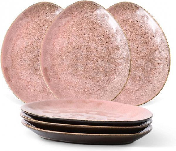 6-Pack 6 Inch Ceramic Appetizer Plates Colorful Small Salad